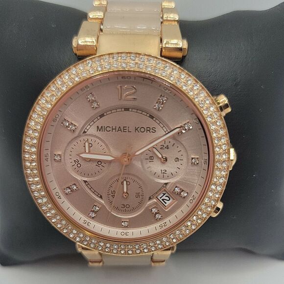 Michael Kors Parker MK5896 Women Stainless Steel Analog Dial Quartz Watch AM660 - Picture 1 of 11